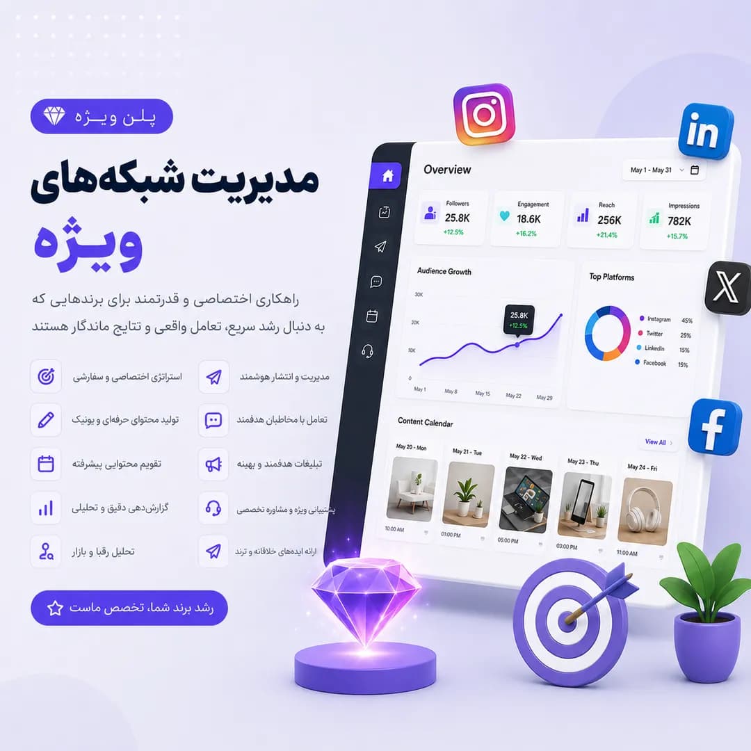پلن مدیریت شبکه اجتماعی ویژه